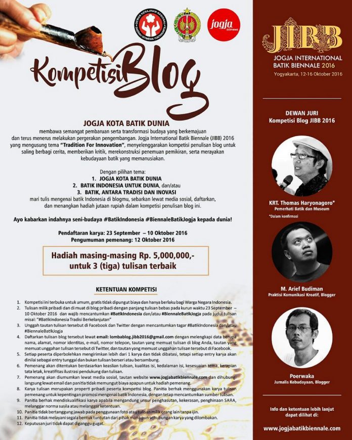 Kompetisi Blog 'Jogja Kota Batik Dunia'