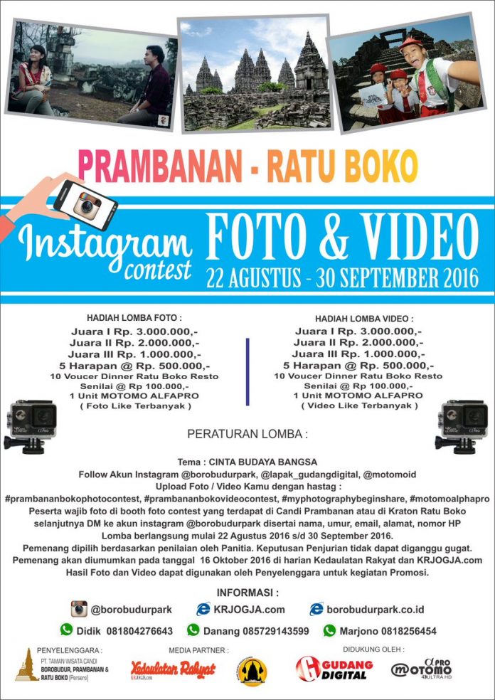 Prambanan ratu boko instagram contest