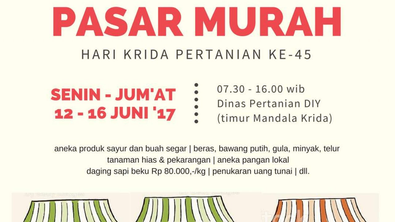 Bazaar Dan Pasar Murah Hari Krida Pertanian Ke 45 Kotajogja Com