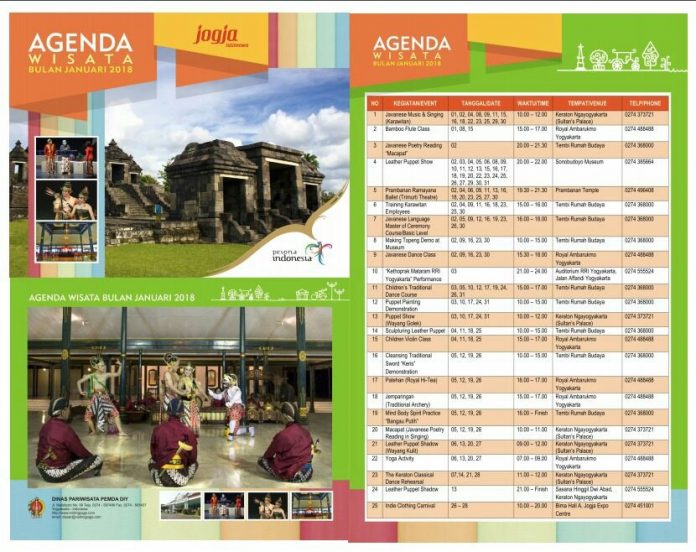 agenda wisata januari