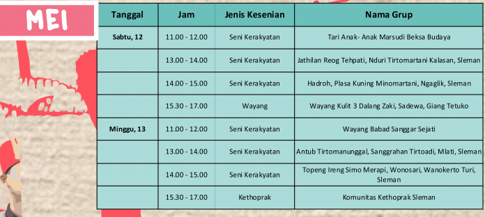 Jadwal Gelar Seni Tradisi