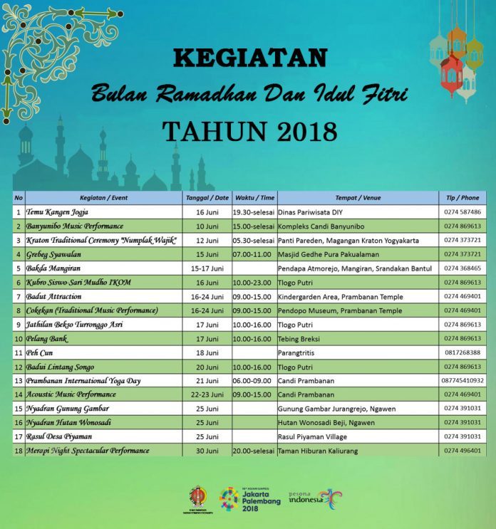 Agenda Kegiatan Bulan Ramadhan dan Idul Fitri Tahun 2018