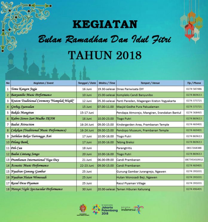 Agenda Kegiatan Bulan Ramadhan dan Idul Fitri Tahun 2018