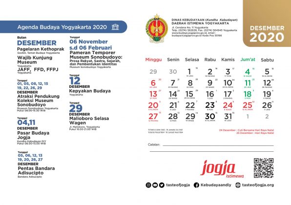 Kalender Agenda Budaya DIY tahun 2020